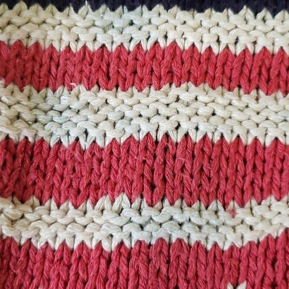 Vintage Jaeger Patriotic Silk Blend Sweater, Sz L Chunky Knit Relaxed Fit Tunic - Picture 10 of 10